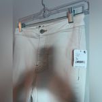 Free People  We the Free White Flare Stretch 26 Bell Bottom Jeans Raw Hem Photo 3