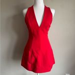 NWT Showpo. Red Yelena Halter Neck Bow Detail Mini Dress Womens 2 Coquette Photo 2