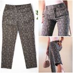 ZARA Multicolor Jacquard Weave Ankle Pants Photo 11
