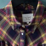 Falmer Heritage Western Red Blue Gold Plaid Long Sleeve Pearl Button Shirt L Size L Photo 2