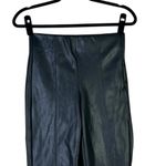 ZARA  Faux Leather Pants Womens S Black High Rise Flare Slim Vegan Stretch Edgy Photo 2
