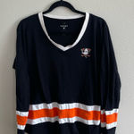 Colosseum Black and Orange V-Neck Hockey Jersey Size L Photo 0