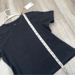 Quince  Fitted Tshirt organic cotton stretch jersey crop womens Black (large) Photo 4