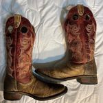 Boulet Cowboy Girl Leather Boots Size 8 C Women Brown Photo 7