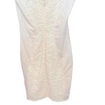 Tobi Women's White Low Back Short Sleeve Bodycon lllusion Dress Photo 7