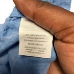 J. Crew Women's Linen Cotton Blend Blue Romper Scalloped Hem Keyhole Size Medium Photo 5