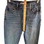 Levi's Wedgie Straight Jeans Sz 26 Blue High Rise Button Fly Raw Hem Photo 7
