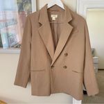 Anthropologie  Maeve Double Breasted Oversized Blazer Jacket in Beige Tan Photo 2