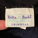 Delta Burke One Piece Swimdress Swimsuit Navy Blue & Orange Floral Women’s 18 Photo 7