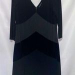 LAUREN RALPH LAUREN WO SIZE 14 Elegant Black Dress. LINED BACK ZIP VELVET INSETS Photo 0