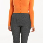 Hell Bunny  Jack Capris Size Medium Grey Black Pinstripe Stretch Pedal Pusher Photo 0