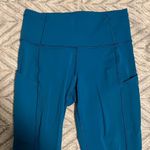 Lululemon Fast Free HR Crop 19”L Reflective Size 6 Blue Lagoon leggings Photo 1
