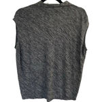 Theory Sleeveless Mock Cowl Neck Top Gray Linen Wool Blend Photo 4