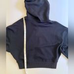 We Wore What  Black Half Zip Cropped Hoodie S NWT Photo 6