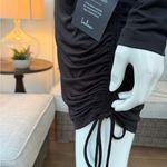 Lulu’s Black Draped Long Sleeve Dress Photo 3