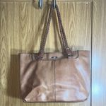 CHAPS Brown Leather Tote Bag with Classic Design Photo 0