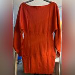 Merokeety NEW Pumpkin Batwing Long Sleeve Knit Mini Sweater Dress M NO BELT Photo 1