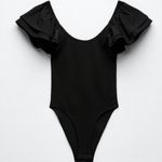 ZARA  Black Poplin Bodysuit Photo 0