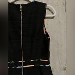 Kate Spade Black Cotton Tweed Floral Blossom Trim Fit & Flare Size 4 Photo 2