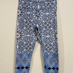 Evolution and creation  Blue Mosaic Crop Leggings Size Medium Photo 1
