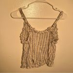 Altar'd State Altar’d State Button Down Tank Top Ruffles White Black Photo 7