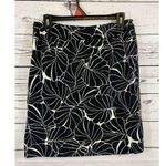 Talbots Cotton Spandex Pencil Skirt with side slit in Black and White Size 8P Photo 4