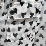 Timing Black and white heart print tie waist chiffon blouse size small Photo 4