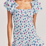 Love Shack Fancy  Kodie Dress Floral Ruffle Smocked Mini Dress Size Small Photo 0