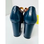 Fly London  ERIL Platform Pumps Cognac & Navy Leather Retro 70s Chunky Heel 38 Photo 6