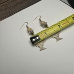 The Limited  Fish Charm Beaded Dangle Drop Pierced Earrings Gold Tone Photo 3