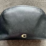 Coach Cosmetic Case Black Canvas With Gold C Logo Photo 0