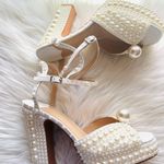 Opulent Pearl Platform Bridal Heels White Size 8 Photo 4