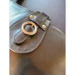 Furla  Vintage Y2K Black Leather Shoulder Bag Silver Buckle Photo 1