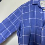 Frank & Eileen  Eileen Woven Button Up in Blue plaid Windowpane Sz S Photo 5