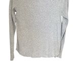 LOFT Womens Sz S Gray Top Long Sleeve Cotton Blend Knit Pullover Shirt Marled Photo 2