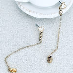Lulus Heart + chain earrings Photo 0