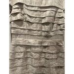 Cynthia Steffe  Women’s Beige shimmery Tiered Dress Formal Wedding Baptism Size 8 Photo 2