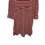 JODIFL  Women's Dress Flowy Ruffle Midi Striped Long Bell Sleeve‎ Stretch Medium Photo 3