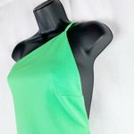 Solace London  Green Petch Maxi Dress Asymmetric One Shoulder Thigh Slit US 0 Photo 3