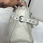 Kate Landry Cream Leather Shoulder Bag with Studded Straps made in Italy Photo 2