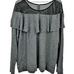 Lane Bryant Livi Active Mesh Ruffle Sweatshirt Gray Size 26/28 Photo 2