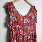 NWT Emily Wonder Pink Floral Print Tie Back Dress Sundress Multicolor Size 1X Photo 8