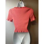 For Love & Lemons  x Victoria's Secret Pink Ribbed Calla Knit Crop Top Sz. S Photo 4