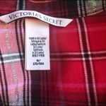 Victoria's Secret Victoria’s Secret Red Pink Black Plaid Flannel Pajama Set Sz. M Cozy Fall Winter Photo 5