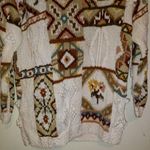 VTG Tiara Chunky Knit Sweater-Large-Geometric-3D Embellishments-Shoulder Pads Photo 2