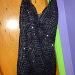 Windsor Black Sequin Mini Dress Photo 4