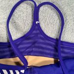 Lululemon  athletica Blue and White Striped Tank Top Photo 2