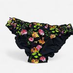 None Vintage y2k floral romantic boho scrunch ruffle trim push up bikini set sz 4 Photo 2