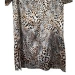 Oscar de la Renta Pink Label 90's Vintage Caftan Dress Animal Print Loungewear S Photo 3