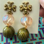 Tory Burch NWOT Roxanne Gold and Pink Earrings Photo 7